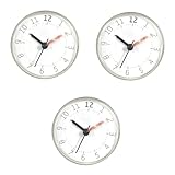 PRETYZOOM 3 Stck. wasserdichte Uhr wasserdichte Outdoor-Uhren Timer Schwimmbad Neon Flasche Alarm küchenuhr küchenfunkuhr Clock Water Proof standuhr Dekorative Wanduhr Badezimmer Uhr Weiß