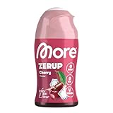 MORE Zerup, Cherry, 65 ml, für bis zu 8 l Fertiggetränk, zuckerfreier Sirup mit echten Fruchtextrakten, vegan, zero Kalorien - made in Germany