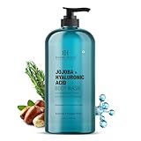 Botanic Hearth Schaumbad mit Hyaluronsäure und Jojoba, 473 ml, mit Meerbutter und süßem Mandelöl, feuchtigkeitsspendendes Duschgel für eine weichere und glattere Haut, ohne Sulfate und Parabene, für