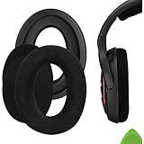 Geekria Comfort Velour Ersatzohrpolster für Sennheiser GAME ONE, PC360, PC363D, PC373D Kopfhörer Ohrpolster, Headset Ohrpolster Ersatzteile (Schwarz)