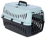 Kerbl Pet Transportbox Expedion, Transportmöglichkeit für Katzen/Hunde/Kleintiere, Kunststoff, Blau|Schwarz, 45x30x30 cm