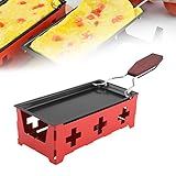 Käse-Raclette-Set, Tragbar, Faltbar, Antihaftbeschichtet, Bei Kerzenlicht, Raclette-Pfanne Mit Spatel, Grill, Heimküche, Grillwerkzeug, Spatel, Heimküche, Grillwerkzeug