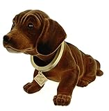Rackso Wackeldackel 29cm - Original Deutscher Wackelkopfhund, Dackel-Figur, 100a, Handgefertigt in Deutschland, Kultiges Autoaccessoire