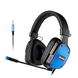 SADES DPOWER Stereo-Gaming-Headset für PS4, PC, Handy, Geräuschunterdrückung, Over-Ear-Kopfhörer mit omnidirektionalem und flexiblem Mikrofon