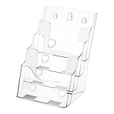 Happyyami 1 Stück Daten-Rack-Box gestriebener Magazinhalter Clear Desk Organizer Literaturständer Prospekthalter für den Tisch Prospekthalter Tischplatte Plastik Transparent
