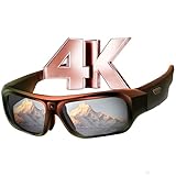 Chujianxi Mini Kamera, Brille Mit Kamera 4k, Aktualisierte Tragbare Videobrille Für Outdoor Und Reisen, Sonnenkamerabrille Mit Uv-Schutz, Unterstützung Nehmen Foto/Video