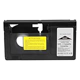 Laroal VHS-C-Kassettenadapter, VHS-Konverter, Videokonverter-Box-Adapter, VHS-Kassettenkonverter, Bandplayer für VHS auf VHSC, Nicht kompatibel mit 8 mm, Mini-DV, Hi8