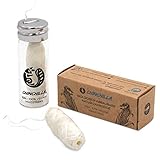 Chinchilla® Vegane Zahnseide aus Maisstärke | Plastikfreie, Nachhaltige & Umweltfreundliche Zahnpflege Alternative | 30m Nachfüllbare Naturzahnseide Minzgeschmack | kompostierbar & biologisch abbaubar