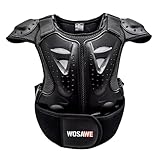 WOSAWE Kinder Motorradjacke Brustpanzer Weste-Schutz Motocross Enduro Sport mit Protektoren für 4-15 Jahre alt Kinder S