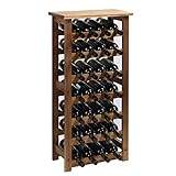 jalz jalz Akazienholz Weinregal für 28 Flaschen stabiles leichtes Flaschenregal für Keller, Gastronomie und Lagerraum, modular erweiterbare Flaschen- und Weinlagerung