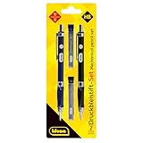 Idena 12145 - Druckbleistift-Set, 2 Stück, 0,5 und 0,7 mm, mit jeweils 12 Ersatzminen
