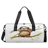 Sport-Turnbeutel, Aquarellmalerei, Faultiere, Gepäcktasche, AnimaTier, Faultier, Kuh, Sporttasche, Reisetasche, Reisetasche, Reisetasche, Reisetasche, Sporttasche, Reisetasche, für Damen und Herren,