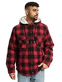 Brandit Lumberjacket hooded red/black Gr. 5XL