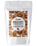Copaya Bio Kokoschips mit Kakao, feine & knusprige Kokosnuss Chip schonend in Kokosblütenzucker und Edlem Kakao geröstet (250g)