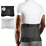 BACK BODYGUARD Rückengurt - innovative Lendenwirbelstütze - Rückenbandage entlastet Rücken - Nierengurt zur Rückenstütze (Schwarz, M)