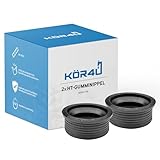 kör4u 2er Set Siphon Spültisch Waschtisch Dichtung, 50x32mm, schwarz, Manschette, Gummimanschette, Gumminippel für Abflussrohr