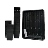 June Fox 60 Stück quadratische Anzuchttöpfe 8,4 cm, Samen-Starterschale, 5 Stück, kleine Pflanztöpfe mit Drainagelöchern für Setzlinge, Sukkulenten (schwarz)