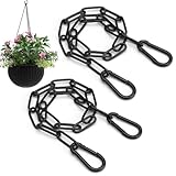 APOMOONS 2 Stück Edelstahlkette Schwarz,Kette Edelstahl mit Karabiner 0.5m Metallkette zum Aufhängen Gliederkette Edelstahl Kette für Zauntore,Gartentore, Käfigtore für Haustiere