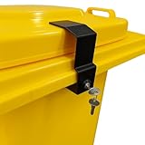 GARDIVO Metall Mülltonnenschloss Mülltonnenverriegelung für Mülltonnen und Müllcontainer verstellbarer Verschluss 80-120-240 Liter | Mülltonnenverschluss ohne Bohren | stark und robust