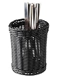 APS 40007 Besteckkorb 'ECONOMIC', Ø 12 cm, Höhe 15 cm, Polypropylen, schwarz