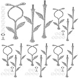 Nchdewui Etageren Stangen, 5 Pack Etageren Stangen Set, Metallstangen Mittellochausstech, Etagere Bausatz, 3 Etage Metallstangen, Stäbe Für Etagere, Hochzeitstorte Tortenständer (Silver)
