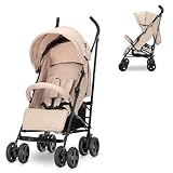 Lorelli Kinderwagen, Buggy IDA, schwenkbare Vorderräder, Rückenlehne verstellbar, Farbe:beige-schwarz