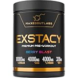 EXSTACY Pre Workout Booster - Premium Pump Booster & Trainingsbooster | Hochdosiert | Pre Workout | für Fitness & Gym | Fitness Pulver Energy | Hardcore Trainings Pre-workout (Beere)