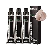 FemMas Haarfarbe 3x Pure & Mix Beige I Creme Haarfarbe mit Arganöl, Keratin & Ceramiden I dauerthafte Haarfärbung oder Tönung für strahlende Farbergebnisse I 100 ml