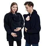 Idtswch Kängurujacke Tragejacke für Baby aus Fleece 2in1 Männer Tragejacke&Softshelljacke,Tragemantel&Damenmantel