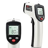 Laser Thermometer, Kochpistole, Nicht-menschlicher Laser Infrarot Temperaturpistole, -50 °C ~ 400 °C, Berührungslose Einstellbare Emissionsgrad-Pistole für Lebensmittel, Kochen, Sencha, Industrie