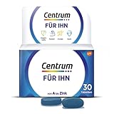 Centrum Für Ihn Multivitamin, Von A bis Zink Nahrungsergänzungsmittel mit Vitamin D, C, B12, Magnesium, 30 Tabletten, -Verpackung kann variieren