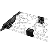 Akasa PCI Slot Halterung für ein/zwei 120mm Lüfter, DIY Unterstützung 12cm Gehäuselüfter Halterung Montage, PC Ventilator und GPU Halterung, Computer Heizkörper Ständer, Schwarz Eisen, AK-MX304-12BK