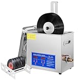 Ultraschall-Schallplattenreiniger - Reinigt 8 Schallplatten auf einmal mit Ultraschallreinigung, automatische rotierende doppelseitige LP-Reinigung, 0-30 Minuten Timer, professionelle Reparatur
