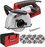 Einhell Mauernutfräse TE-MA 1700 (1.700 W, Schnittbreiteneinstellung bis 38 mm, Schnitttiefe bis 40 mm, Softstart, Überlastschutz, inkl. 4 Diamant-Trennscheiben)