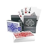 Bullets Playing Cards, 54 Plastik Pokerkarten, Doppelpack, 2 Eckzeichen, Jumbo-Index, Wasserfest, Spielkarten