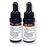 STAFECO Mottenschutz 100% Reines Öl – 2 Stück gegen Kleidermotten (Zeder, Patchouli, Lavendel) |Natürlicher Mottenabwehr-Duft für den Kleiderschrank, frischer Duft, Mottenschutzmittel Mottenöl