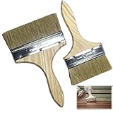 2 Stück Pinsel,Malerpinsel,Flachpinsel,Lasurpinsel,Lackierpinsel,100 mm/125 mm,Für Lacke, Lasuren, Gemälde und Wandbeläge,Geeignet für Zäune, Dekoration und Malerei