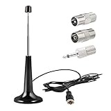 DAB Radioantenne für Hifi System Innen, 3M FM Innenradio Antenne für Tuner Stereo Verstärker, Antenne Stabantenne für Heimkinosystem AV Audio Vedio Receiver mit Magnetfuß