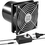 Joycabin Rohrventilator 100mm Abluftventilator Rohrlüfter mit Geschwindigkeitsregler, Rohrventilator Hitzebeständig Lüfter Leise Rauchabzug Ventilator für Küchen,WC,Gewächshaus,Garage,Luftzirkulation