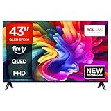 TCL MARIALUMINIUM, 43SF560 – 43 Zoll, Full HD Smart QLED Direct LED TV mit Fire TV & HDR, Alexa auf Abruf, Metallic Design, Rahmenlos