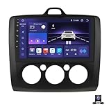 Android 14 9 '' 2 Din Touchscreen Radio Für Focus Exi MT 2 3 Mk2 Mk3 2004-2011 mit Wireless Carplay Navi Mirror Link Bluetooth SWC FM RDS GPS WiFi AHD Backup Camer