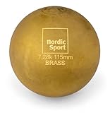 HAEST Nordic Stoßkugel Wettkampf 7,26 kg - Messing Matt - Für Männer - Durchmesser 115 mm - WA-zertifiziert