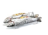 Tescoma GrandCHEF Fischhalter I Perfekt für Backofen & Grill I Kein Wenden I Erhaltene Fischhaut, kein Auslaufen von Marinade I Spülmaschinenfest I Langlebigkeit 428760