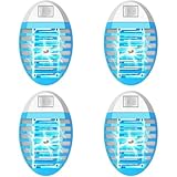 WUGEIN Mückenlampe, neueste Elektrisches Insektenvernichter, Steckdosen-Insektenvernichter mit UV-Licht, geeignet für Zuhause, Küche, Schlafzimmer, Esszimmer (4 Stück)