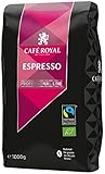 Café Royal Espresso Bio Fairtrade Max Havelaar Professional Line Bohnenkaffee. 1er Pack (1 x 1 kg)