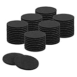 QUARKZMAN 60 Stück Filzgleiter Selbstklebend - 38 x 38 x 3mm (L*B*D) Möbelgleiter Filz - Rund Filzgleiter Stuhl Antirutsch Pads für Möbel, Tisch- und Stuhlschutzschicht - Schwarz