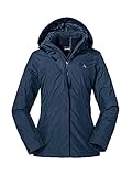 Schöffel Damen 3in1 Jacket Partinello L, wind- und wasserdichte Winterjacke mit separat verwendbarer Fleece Jacke, bequeme Regenjacke mit verstellbarer Kapuze, navy blazer, 38