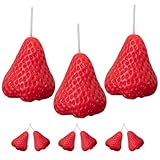 STAHAD 9 Stück pack Erdbeer Duftkerzen aus Paraffin für Party und Zuhause Dekorative Aromatherapie Kerzen mit Langanhaltendem Duft und Einzigartiger Form