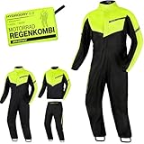 SHIMA HYDRODRY 2.0 Motorrad Regenbekleidung Kombi Wasserdicht Reflektierend Damen Herren Set Regenkombi Waterproof Regenschutz Atmungsaktiv Motorradkombi (Motorradanzug Unisex, Fluo, 3XL)