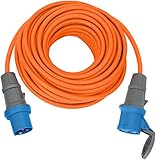 Brennenstuhl CEE 230V Camping-Verlängerungskabel 25m (H07RN-F 3G2,5 Kabel in der Signalfarbe orange, Camping-Stromkabel für den ständigen Einsatz im Außenbereich IP44, Made in Germany)